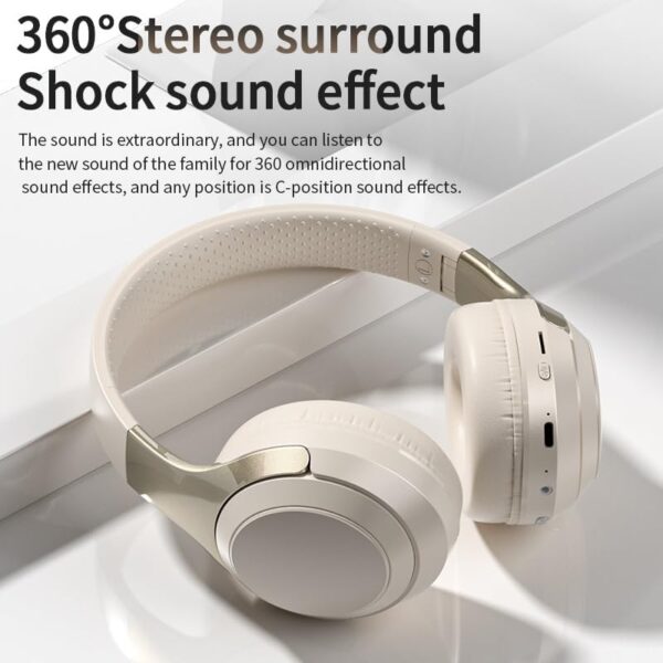 HiFi Stereo Bluetooth Wireless Over-Ear Headphones with Mic - Image 7