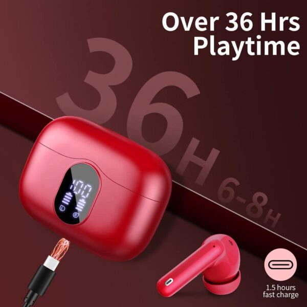 Bluetooth 5.4 Bass Stereo Noise Cancelling In-Ear Headphones - Image 7