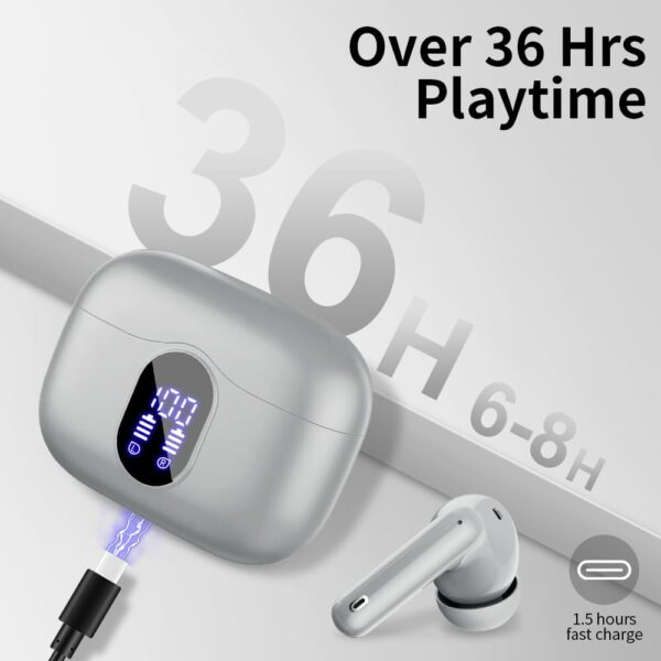 Bluetooth 5.4 Bass Stereo Noise Cancelling In-Ear Headphones - Image 28
