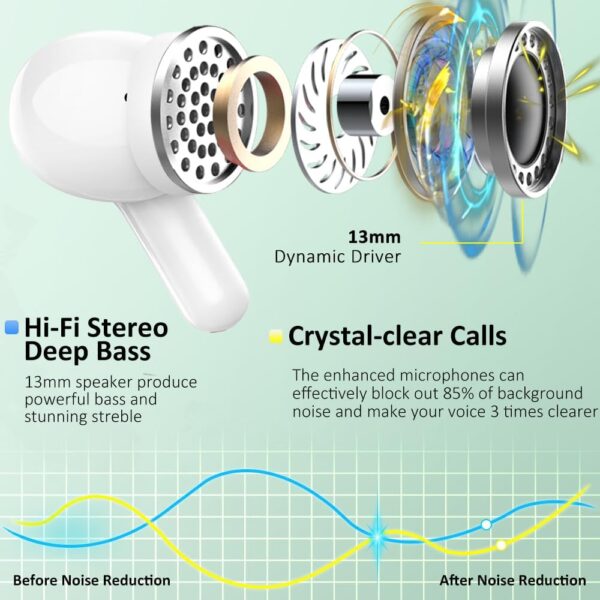 5.3 New 40H Bass Stereo Noise Cancelling Wireless Bluetooth Headphones - Image 43
