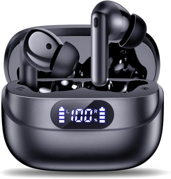 HiFi Stereo Call Noise Cancelling, IPX7 Waterproof Stereo In-Ear Headphones with LED Display - Image 29