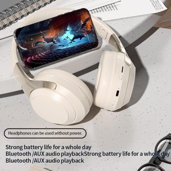 HiFi Stereo Bluetooth Wireless Over-Ear Headphones with Mic - Image 8