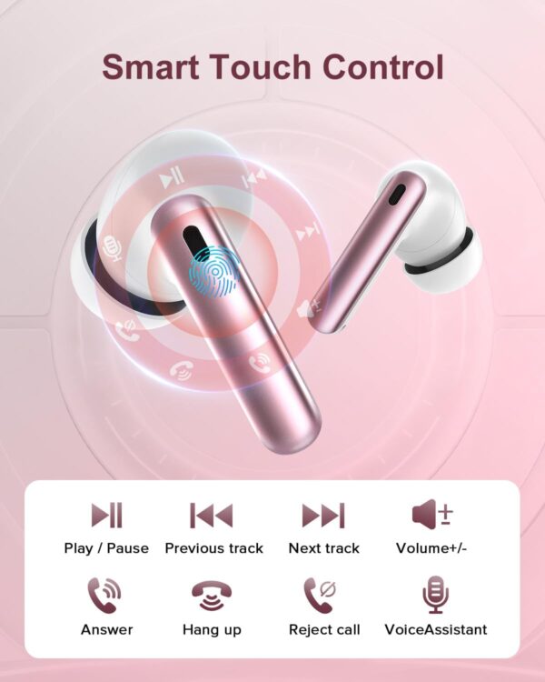 HiFi Stereo Call Noise Cancelling, IPX7 Waterproof Stereo In-Ear Headphones with LED Display - Image 42