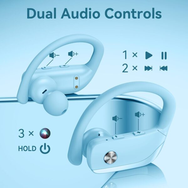 Wireless Bluetooth Headphones with LED Display and Ear Hooks - Image 4