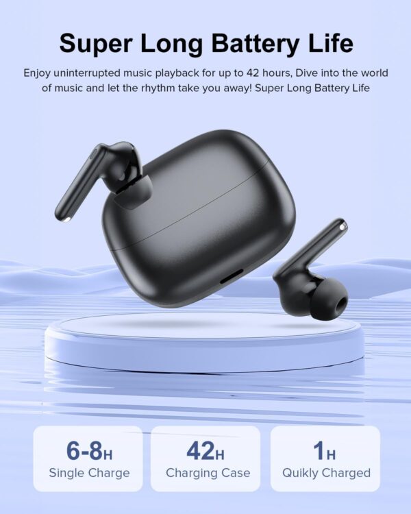 HiFi Stereo Call Noise Cancelling, IPX7 Waterproof Stereo In-Ear Headphones with LED Display - Image 30
