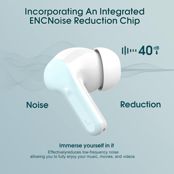 IP7 Waterproof Wireless Bluetooth Earphones with ENC Noise Cancelling Microphone - Image 3