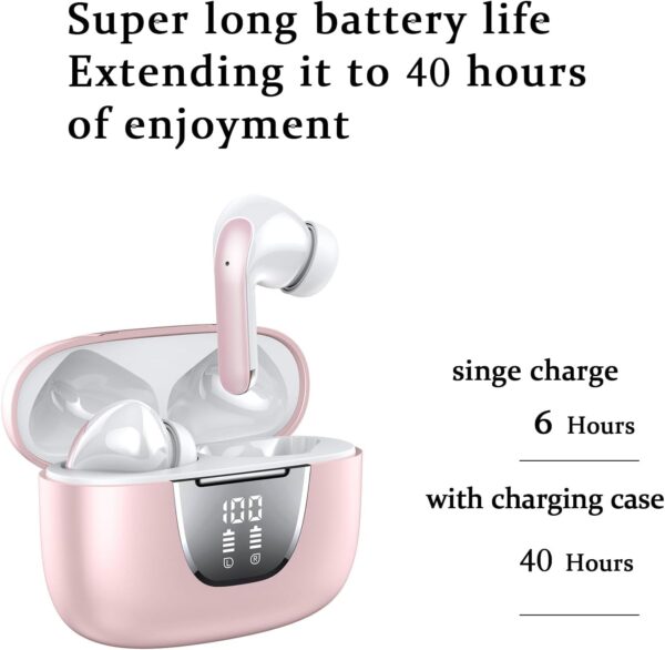 Bluetooth 5.3 Waterproof Wireless Earphones with LED Display Charging Case - Image 19