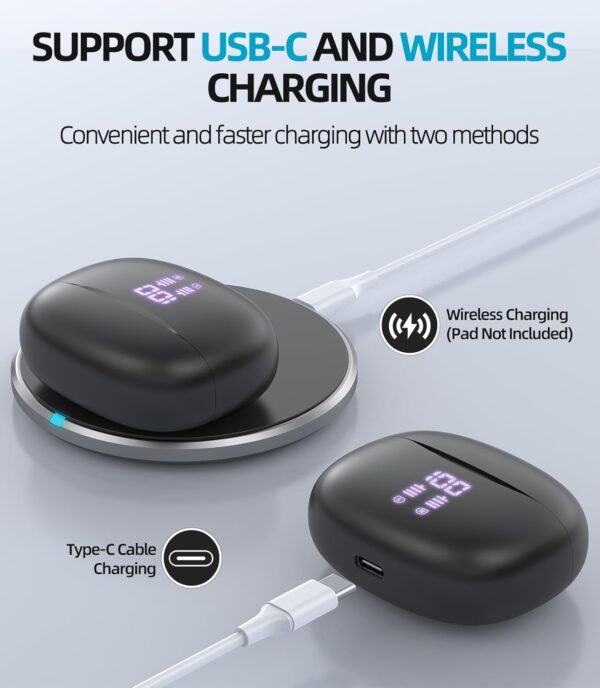 Bluetooth 5.3 Waterproof Wireless Earphones with LED Display Charging Case - Image 22
