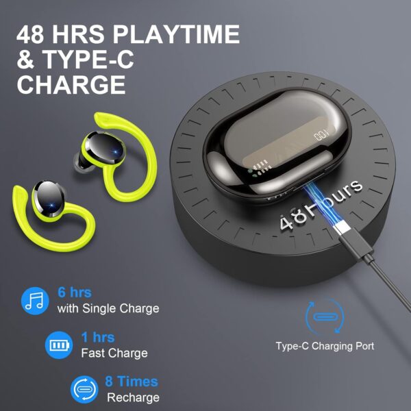 IP7 Waterproof with ENC Noise Cancelling Mic Bluetooth Earbuds - Image 38