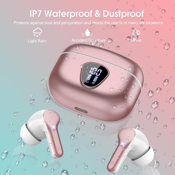 IP7 Waterproof Wireless Bluetooth Earphones with ENC Noise Cancelling Microphone - Image 39