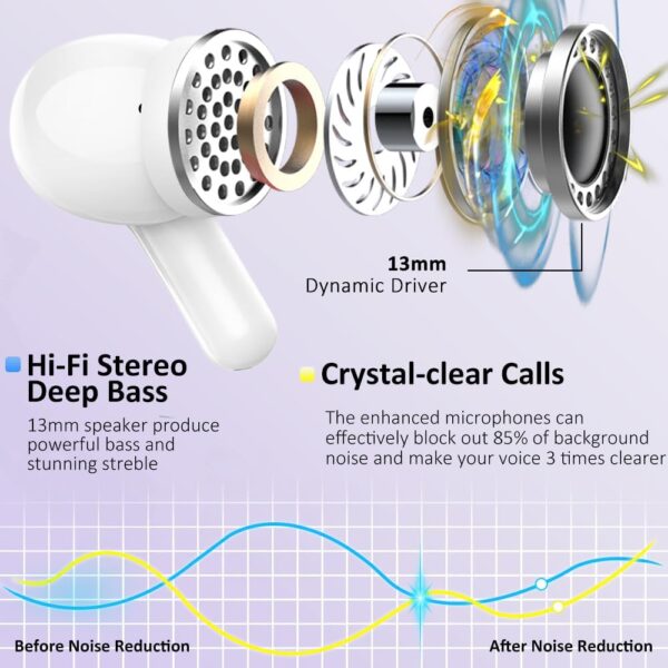 5.3 New 40H Bass Stereo Noise Cancelling Wireless Bluetooth Headphones - Image 20