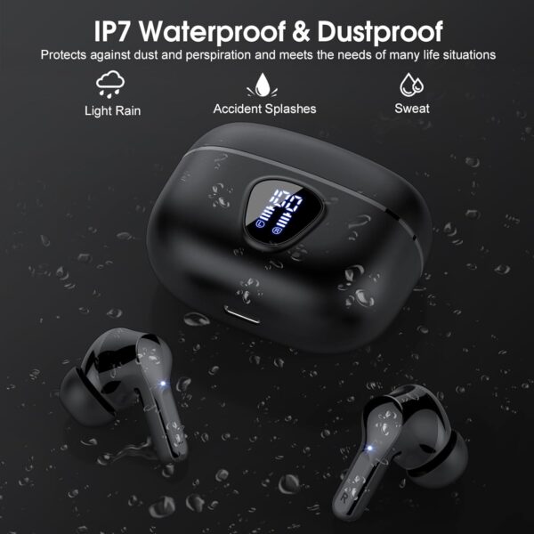 IP7 Waterproof Wireless Bluetooth Earphones with ENC Noise Cancelling Microphone - Image 48