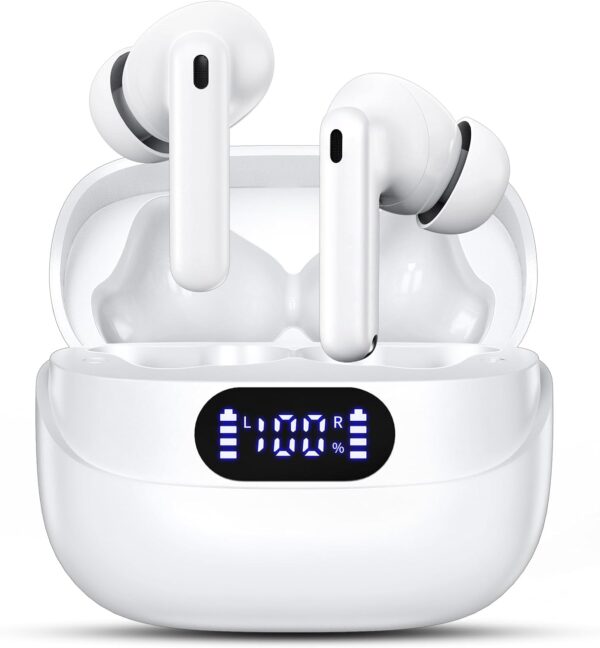 HiFi Stereo Call Noise Cancelling, IPX7 Waterproof Stereo In-Ear Headphones with LED Display - Image 15