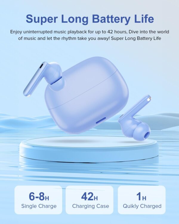 HiFi Stereo Call Noise Cancelling, IPX7 Waterproof Stereo In-Ear Headphones with LED Display - Image 2