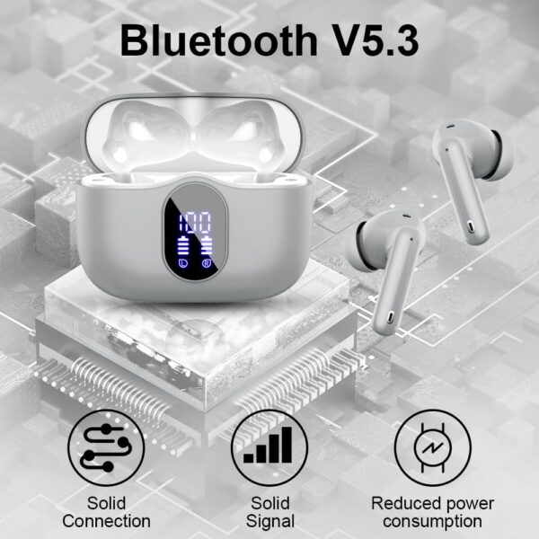 Bluetooth 5.4 Bass Stereo Noise Cancelling In-Ear Headphones - Image 25
