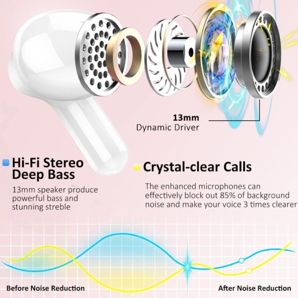 5.3 New 40H Bass Stereo Noise Cancelling Wireless Bluetooth Headphones - Image 26