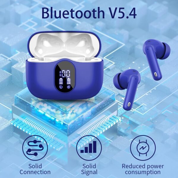 Bluetooth 5.4 Bass Stereo Noise Cancelling In-Ear Headphones - Image 11
