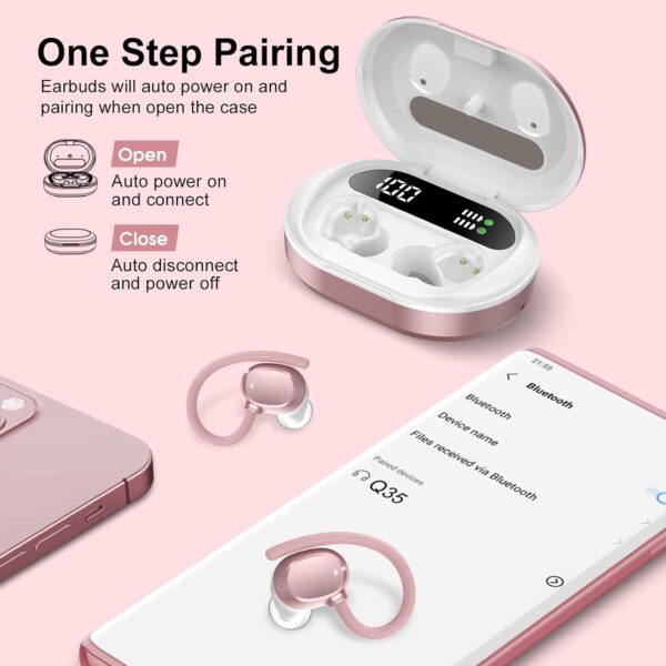 HiFi Stereo Bluetooth 5.3 In-ear Running Headphones with Earhook - Image 19