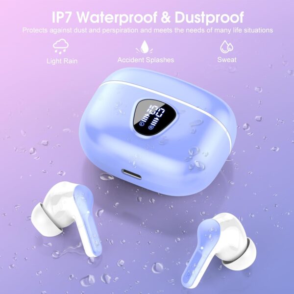 IP7 Waterproof Wireless Bluetooth Earphones with ENC Noise Cancelling Microphone - Image 14