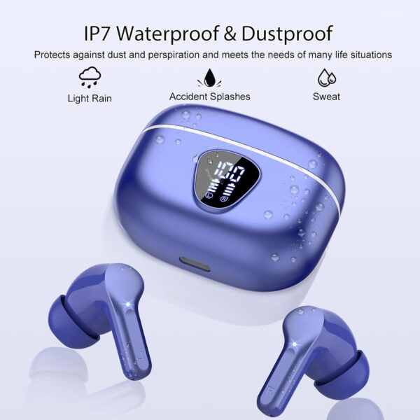 IP7 Waterproof Wireless Bluetooth Earphones with ENC Noise Cancelling Microphone - Image 27