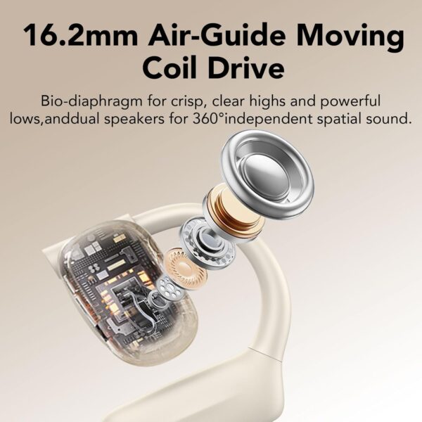 IPX5 Waterproof Open-Back Bluetooth 5.3 Earphones Built-in 4 Microphones with Ear Hook - Image 3
