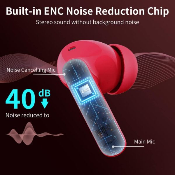 Bluetooth 5.4 Bass Stereo Noise Cancelling In-Ear Headphones - Image 3