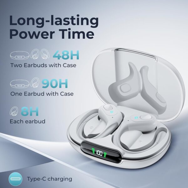 Bluetooth 5.3 Sweatproof Over-Ear Running Earphones with Ear Hooks - Image 20