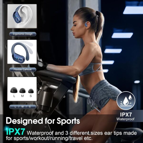 2025 Bluetooth Stereo Deep Bass, ENC Noise Cancelling Microphone, IPX7 Waterproof Earphones - Image 38