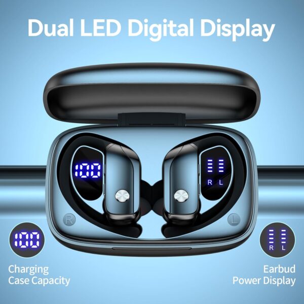 Wireless Bluetooth Headphones with LED Display and Ear Hooks - Image 26