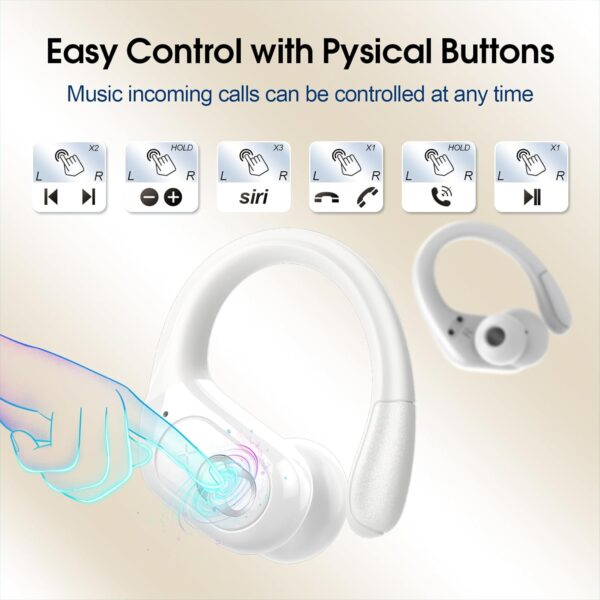 2025 Bluetooth Stereo Deep Bass, ENC Noise Cancelling Microphone, IPX7 Waterproof Earphones - Image 21
