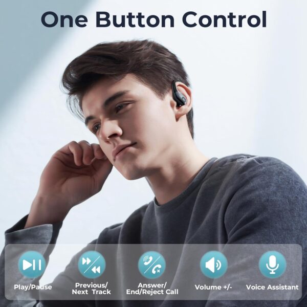 Bluetooth 5.3 Sweatproof Over-Ear Running Earphones with Ear Hooks - Image 6