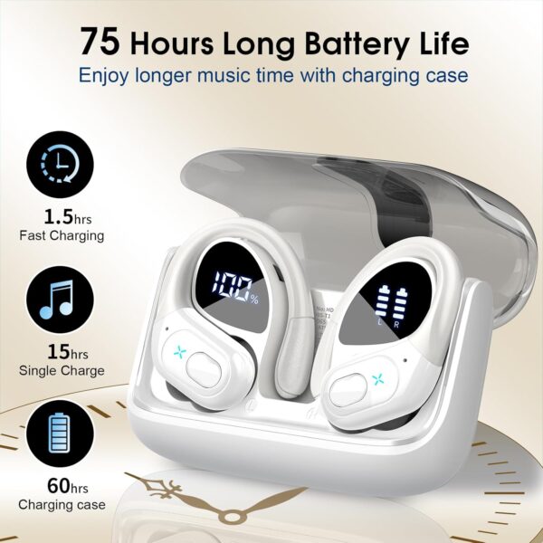 2025 Bluetooth Stereo Deep Bass, ENC Noise Cancelling Microphone, IPX7 Waterproof Earphones - Image 16