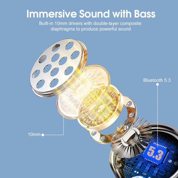 HiFi Stereo Bluetooth 5.3 In-ear Running Headphones with Earhook - Image 25