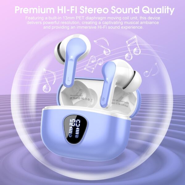 IP7 Waterproof Wireless Bluetooth Earphones with ENC Noise Cancelling Microphone - Image 11