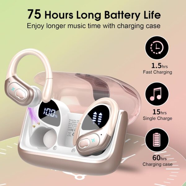2025 Bluetooth Stereo Deep Bass, ENC Noise Cancelling Microphone, IPX7 Waterproof Earphones - Image 30