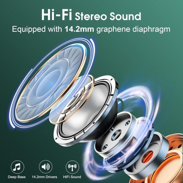 2025 Bluetooth Stereo Deep Bass, ENC Noise Cancelling Microphone, IPX7 Waterproof Earphones - Image 6
