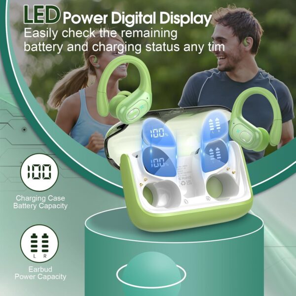 2025 Bluetooth Stereo Deep Bass, ENC Noise Cancelling Microphone, IPX7 Waterproof Earphones - Image 74