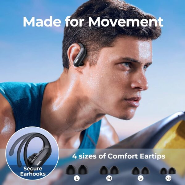 Bluetooth 5.3 waterproof heavy bass sports earphones - Image 24