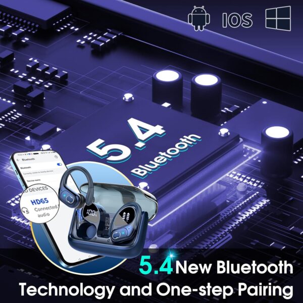 2025 Bluetooth Stereo Deep Bass, ENC Noise Cancelling Microphone, IPX7 Waterproof Earphones - Image 40