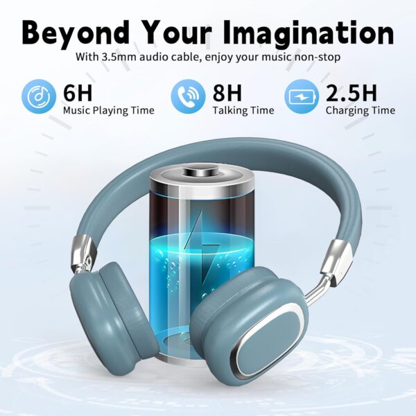 HiFi Stereo Foldable 5.3 Wireless Bluetooth Noise Cancelling Headphones - Image 18