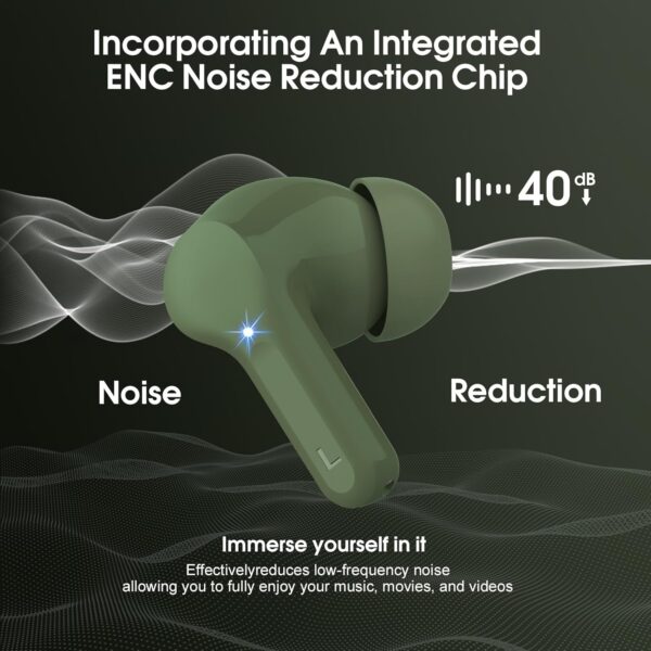 IP7 Waterproof Wireless Bluetooth Earphones with ENC Noise Cancelling Microphone - Image 52