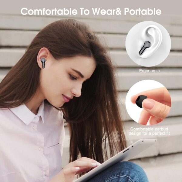 IP7 Waterproof Wireless Bluetooth Earphones with ENC Noise Cancelling Microphone - Image 47