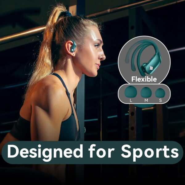 Wireless Bluetooth Headphones with LED Display and Ear Hooks - Image 36