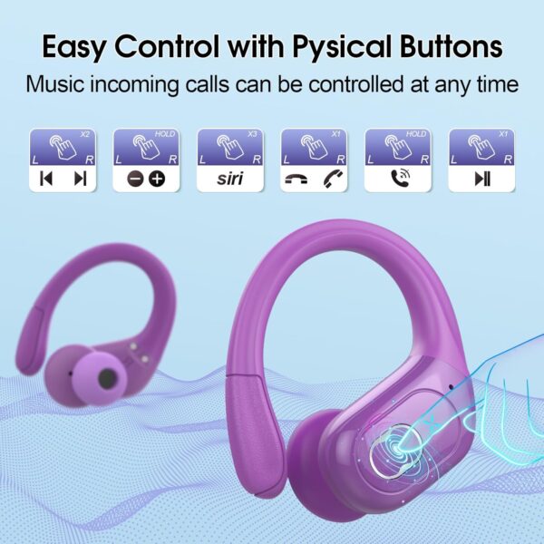 2025 Bluetooth Stereo Deep Bass, ENC Noise Cancelling Microphone, IPX7 Waterproof Earphones - Image 28