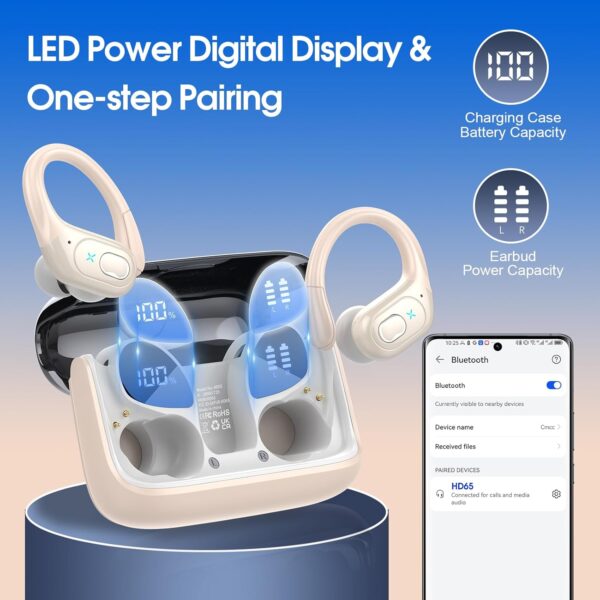 2025 Bluetooth Stereo Deep Bass, ENC Noise Cancelling Microphone, IPX7 Waterproof Earphones - Image 55