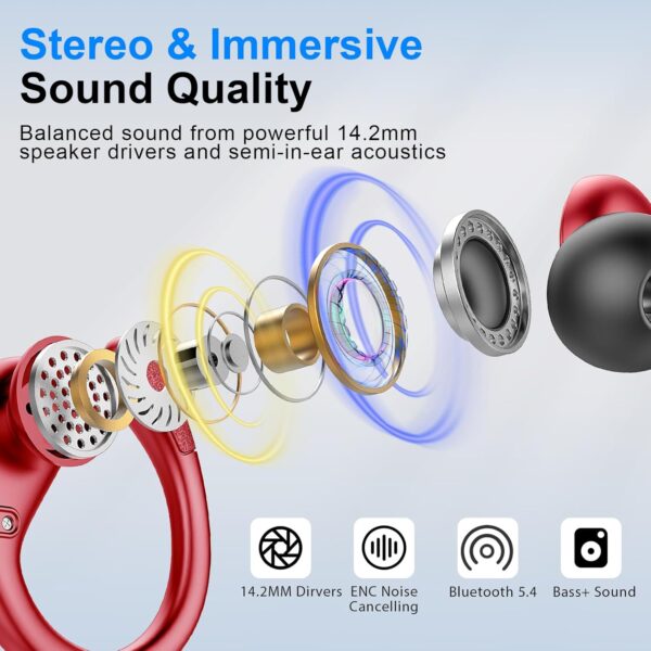 IP7 Waterproof with ENC Noise Cancelling Mic Bluetooth Earbuds - Image 43