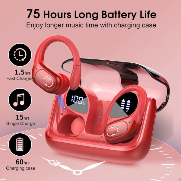 2025 Bluetooth Stereo Deep Bass, ENC Noise Cancelling Microphone, IPX7 Waterproof Earphones - Image 9