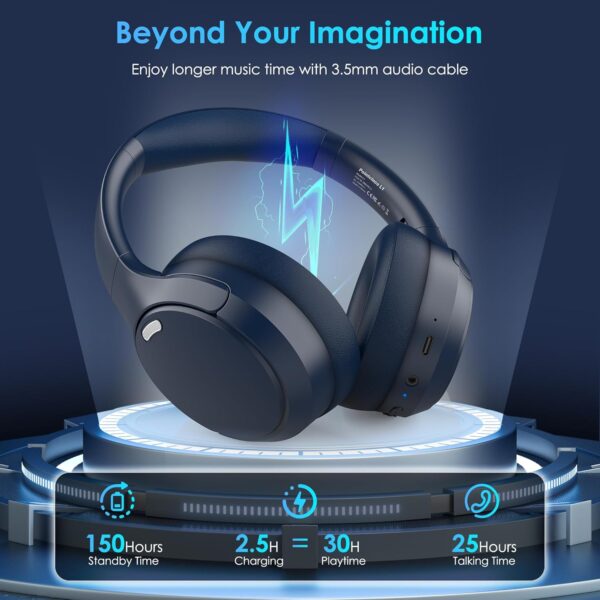 Foldable and lightweight Bluetooth 5.4 Headphones - Image 4