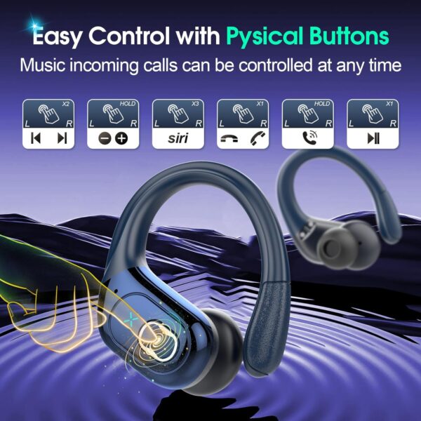 2025 Bluetooth Stereo Deep Bass, ENC Noise Cancelling Microphone, IPX7 Waterproof Earphones - Image 42