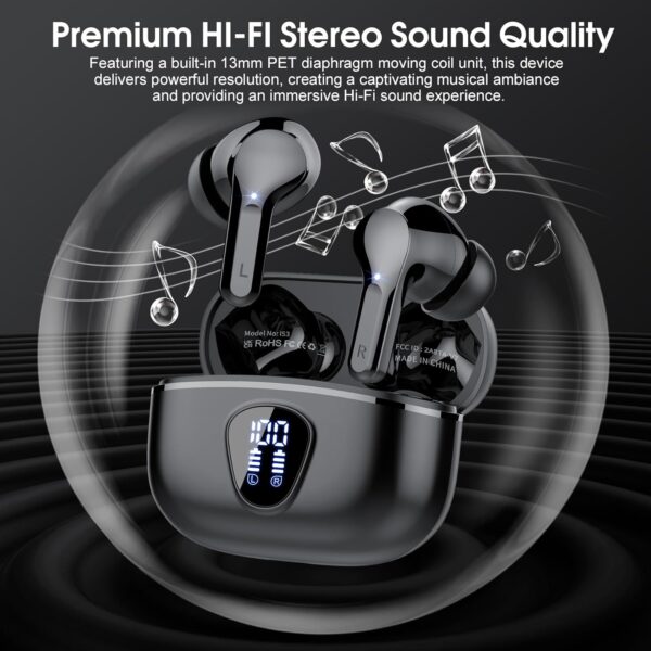 IP7 Waterproof Wireless Bluetooth Earphones with ENC Noise Cancelling Microphone - Image 45